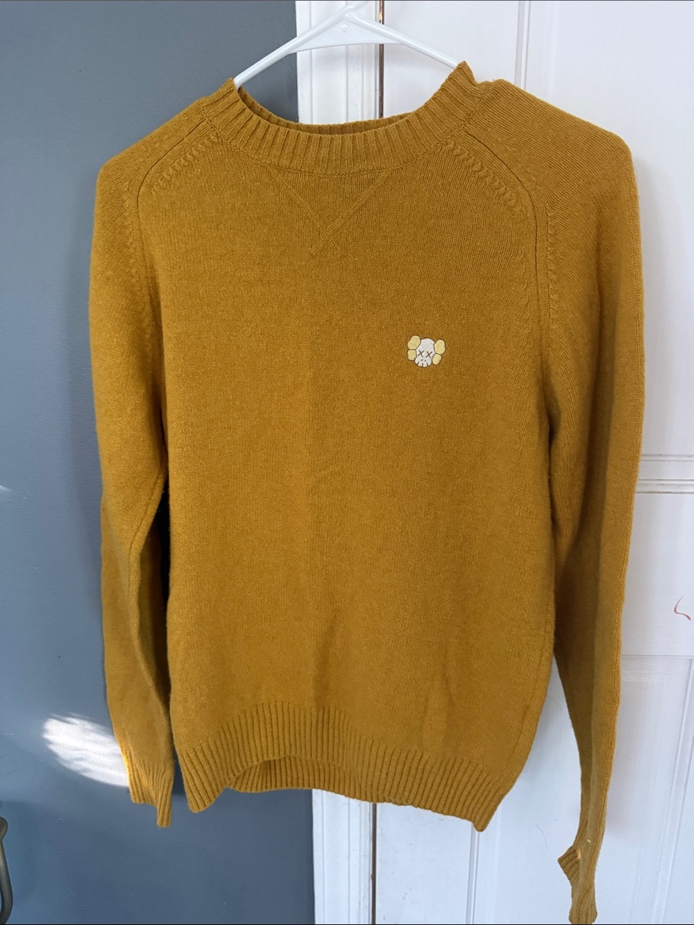 Uniqlo Mustard Yellow Crewneck Sweater - Men's Knit Pullover